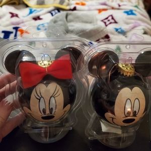 Mickey and minnie ornaments
